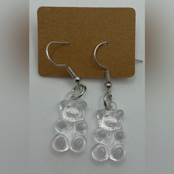 Gummibear Dangle Fashion Earrings Clear - Picture 1 of 2